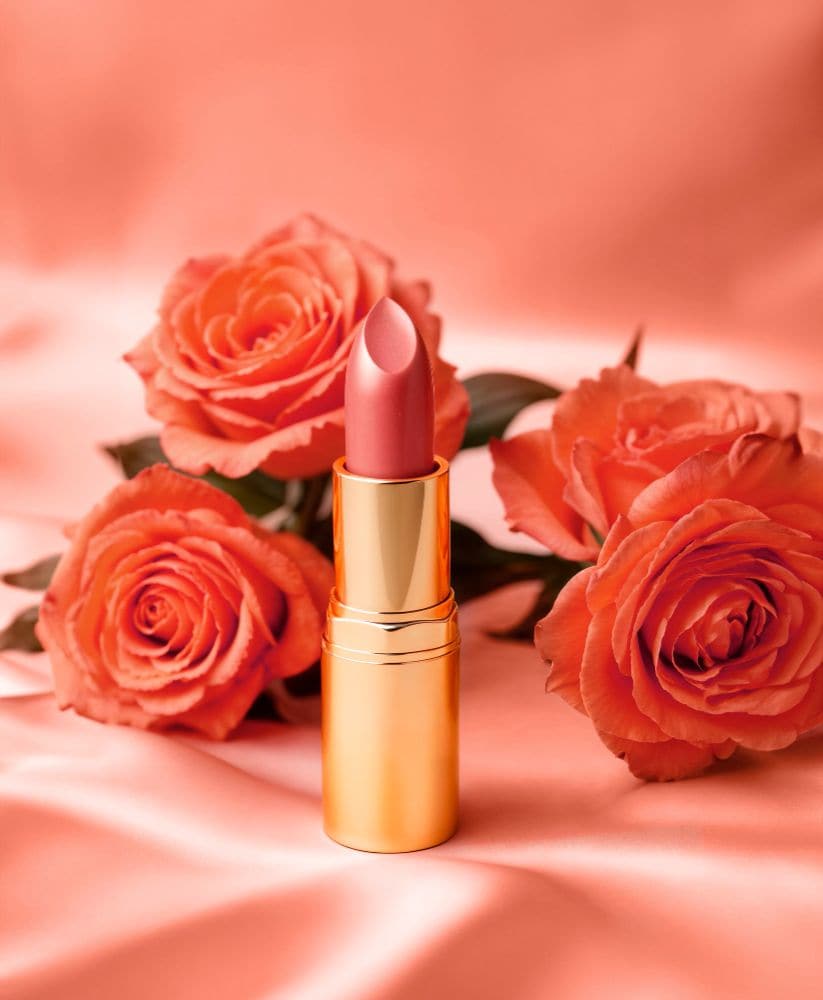 coral lipstick